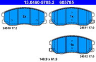 ATE 605785 Brake pad set 13.0460-5785.2 - Brake Pads