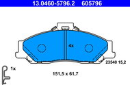 ATE Brake pad set 13.0460-5796.2 - Brake Pads