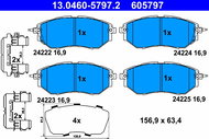 ATE 605797 Brake pad set 13.0460-5797.2 - Brake Pads