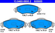 ATE 605800 Brake pad set 13.0460-5800.2 - Brake Pads