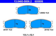 ATE 605806 Brake pad set 13.0460-5806.2 - Brake Pads