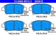 ATE 605810 Brake pad set 13.0460-5810.2 - Brake Pads