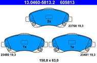 ATE 605813 Brake pad set 13.0460-5813.2 - Brake Pads
