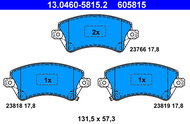 ATE 605815 Brake pad set 13.0460-5815.2 - Brake Pads
