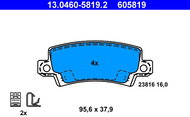 ATE 605819 Brake pad set 13.0460-5819.2 - Brake Pads