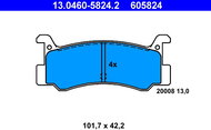 ATE 605824 Brake pad set 13.0460-5824.2 - Brake Pads