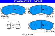 ATE 605832 Brake pad set 13.0460-5832.2 - Brake Pads