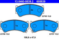 ATE 605839 Brake pad set 13.0460-5839.2 - Brake Pads