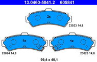 ATE 605841 Brake pad set 13.0460-5841.2 - Brake Pads