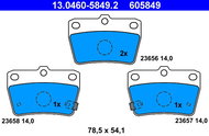ATE 605849 Brake pad set 13.0460-5849.2 - Brake Pads