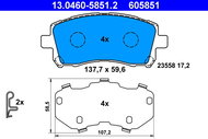 ATE 605851 Brake pad set 13.0460-5851.2 - Brake Pads