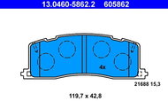 ATE Brake pads 13.0460-5862.2 - Brake Pads