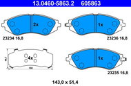 ATE 605863 Brake pad set 13.0460-5863.2 - Brake Pads