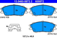 ATE 605872 Brake pad set 13.0460-5872.2 - Brake Pads