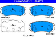 ATE 605873 Brake pad set 13.0460-5873.2 - Brake Pads