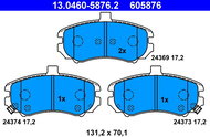 ATE 605876 Brake pad set 13.0460-5876.2 - Brake Pads