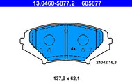 ATE 605877 Brake pad set 13.0460-5877.2 - Brake Pads