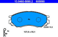 ATE 605890 Brake pad set 13.0460-5890.2 - Brake Pads