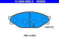 ATE 605892 Brake pad set 13.0460-5892.2 - Brake Pads