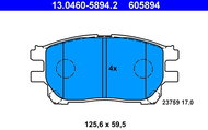 ATE 605894 Brake pad set 13.0460-5894.2 - Brake Pads