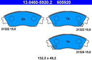 ATE 605920 Brake pad set 13.0460-5920.2 - Brake Pads