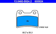 ATE 605924 Brake pad set 13.0460-5924.2 - Brake Pads