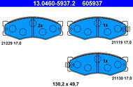 ATE 605937 Brake pad set 13.0460-5937.2 - Brake Pads