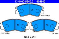 ATE 605940 Brake pad set 13.0460-5940.2 - Brake Pads