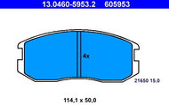 ATE 605953 Brake pad set 13.0460-5953.2 - Brake Pads