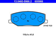 ATE 605966 Brake pad set 13.0460-5966.2 - Brake Pads