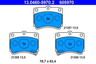 ATE 605970 Brake pad set 13.0460-5970.2 - Brake Pads