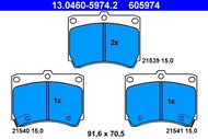 ATE 605974 Brake pad set 13.0460-5974.2 - Brake Pads