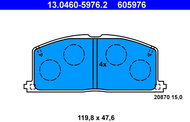 ATE 605976 Brake pad set 13.0460-5976.2 - Brake Pads