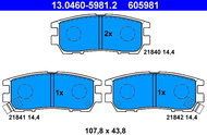 ATE 605981 Brake pad set 13.0460-5981.2 - Brake Pads