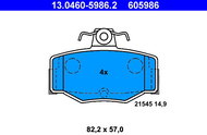 ATE 605986 Brake pad set 13.0460-5986.2 - Brake Pads