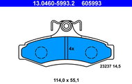ATE 605993 Brake pad set 13.0460-5993.2 - Brake Pads
