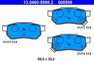 ATE 605998 Brake pad set 13.0460-5998.2 - Brake Pads