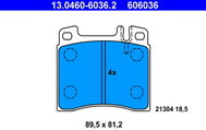 ATE 606036 Brake pad set 13.0460-6036.2 - Brake Pads