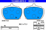 ATE 606910 Brake pad set 13.0460-6910.2 - Brake Pads