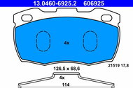 ATE 606925 Brake pad set 13.0460-6925.2 - Brake Pads
