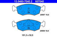 ATE 607040 Brake pad set 13.0460-7040.2 - Brake Pads