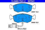 ATE 607041 Brake pad set 13.0460-7041.2 - Brake Pads