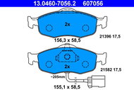 ATE 607056 Brake pad set 13.0460-7056.2 - Brake Pads