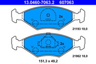 ATE 607063 Brake pad set 13.0460-7063.2 - Brake Pads