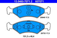 ATE 607071 Brake pad set 13.0460-7071.2 - Brake Pads
