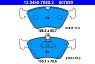 ATE 607080 Brake pad set 13.0460-7080.2 - Brake Pads