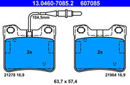 ATE 607085 Brake pad set 13.0460-7085.2 - Brake Pads