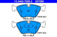 ATE 607089 Brake pad set 13.0460-7089.2 - Brake Pads