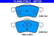 ATE 607102 Brake pad set 13.0460-7102.2 - Brake Pads