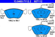 ATE 607112 Brake pad set 13.0460-7112.2 - Brake Pads